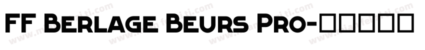 FF Berlage Beurs Pro字体转换